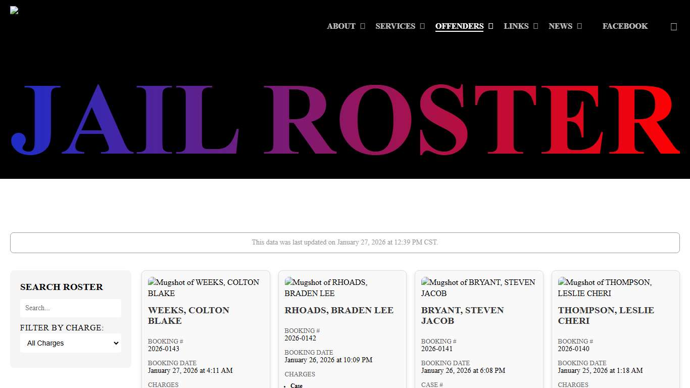 Jail Roster - Pittsburg County Sheriff's Office